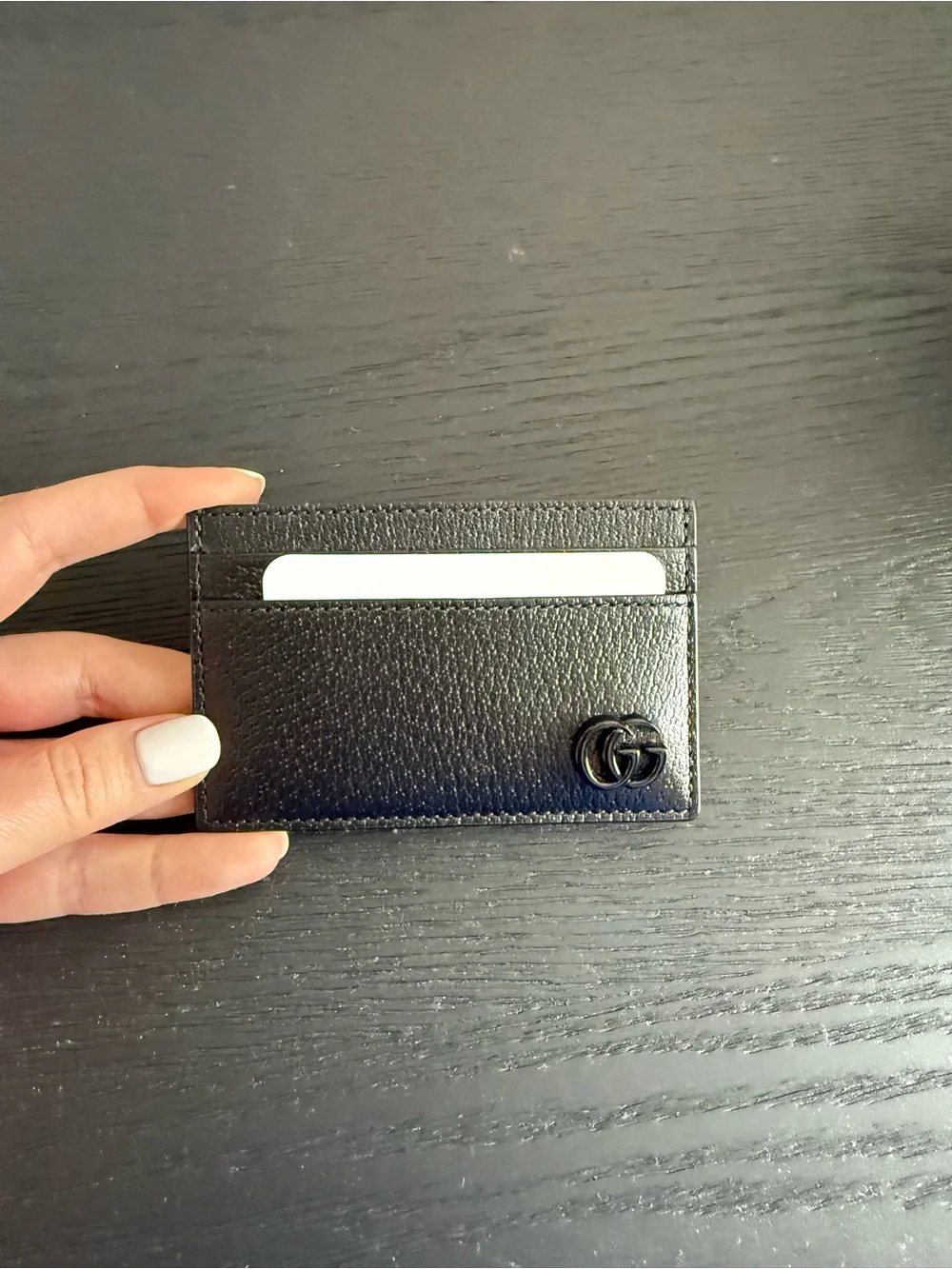 NWT Gucci Marmont Black Leather Card Case